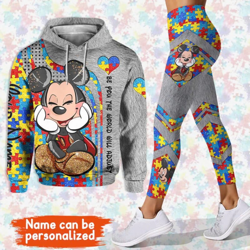 Personalized Autism MK Be You The World Will Adjust Hoodie And Leggings
