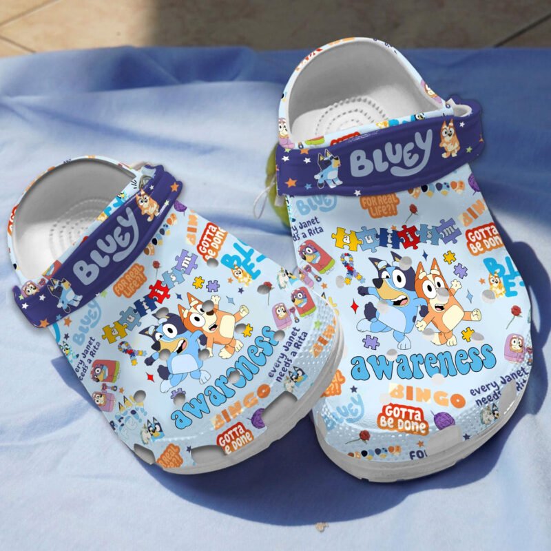Bluey Autism Awareness Shoes
