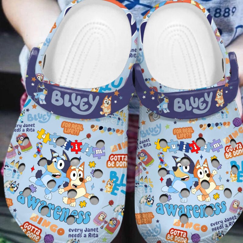 Bluey Autism Awareness Shoes