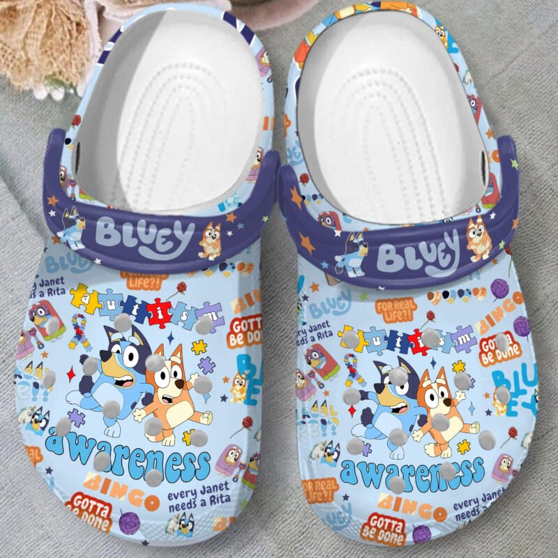 Bluey Autism Awareness Shoes