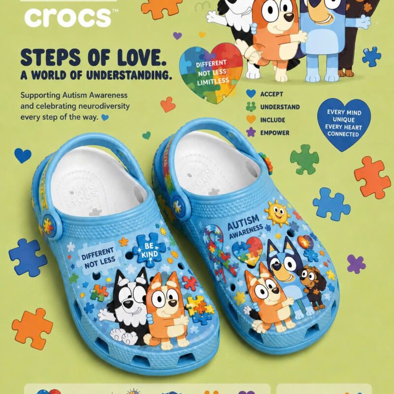 Bluey Autism Awareness Shoes