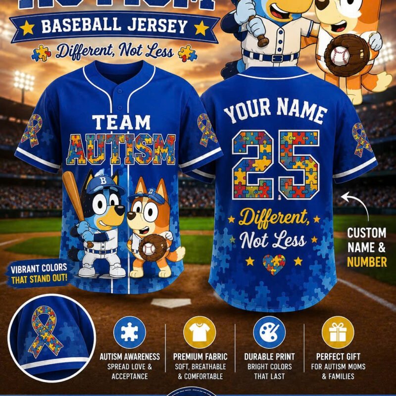 Bluey And Bingo Custom Baseball Jersey