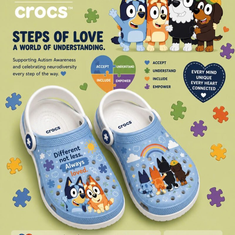 Bluey Autism Awareness Shoes