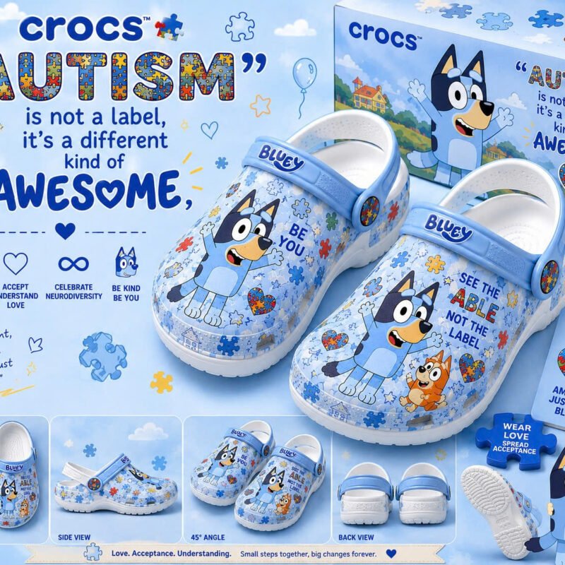 Bluey Autism Awareness Shoes