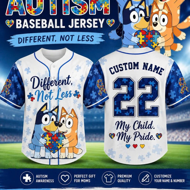 Bluey And Bingo Custom Baseball Jersey