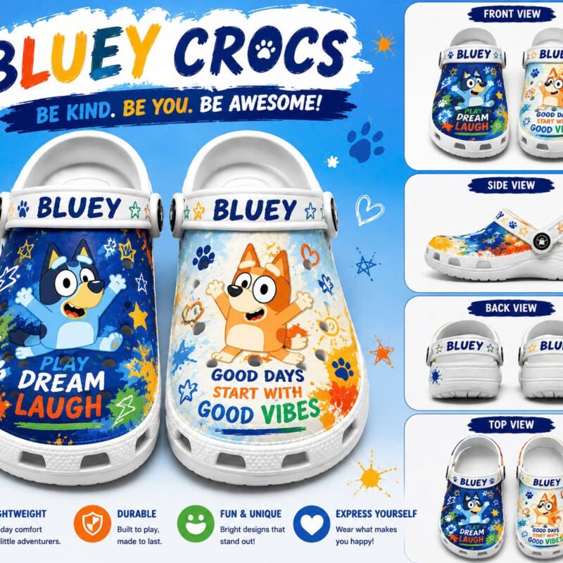 Bluey Autism Awareness Shoes