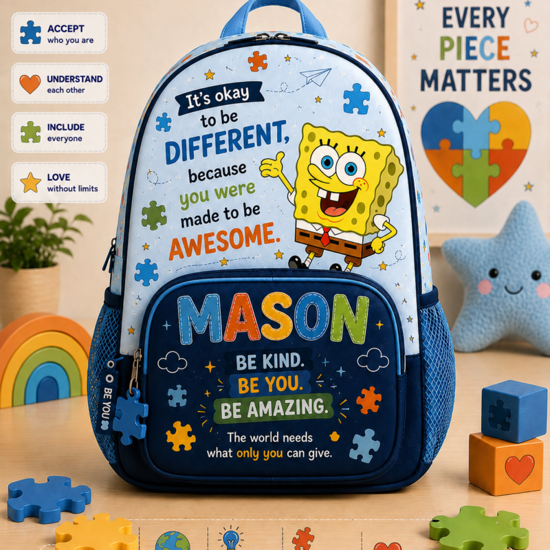 Personalized Name Autism SB Kids Backpack