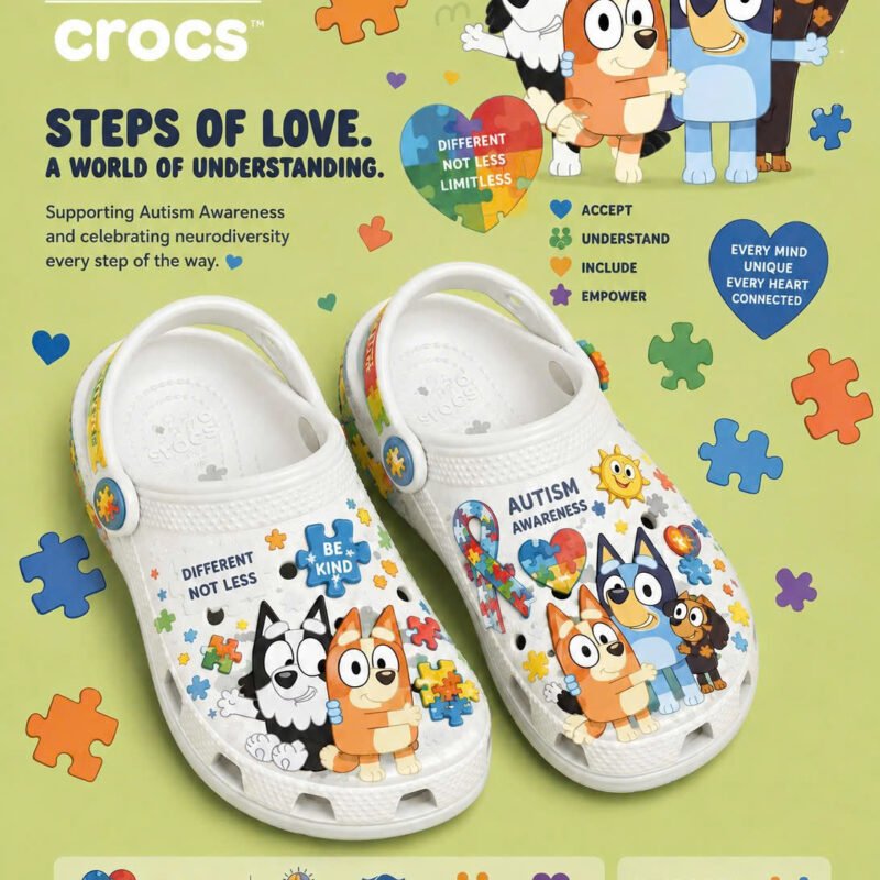 Bluey Autism Awareness Shoes