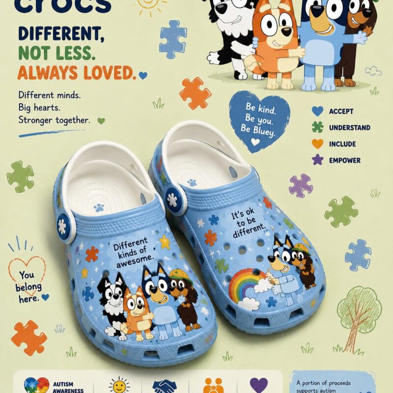 Bluey Autism Awareness Shoes