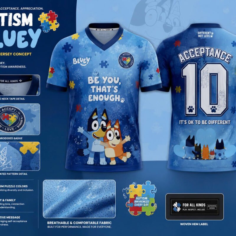Bluey Custom Soccer Jersey