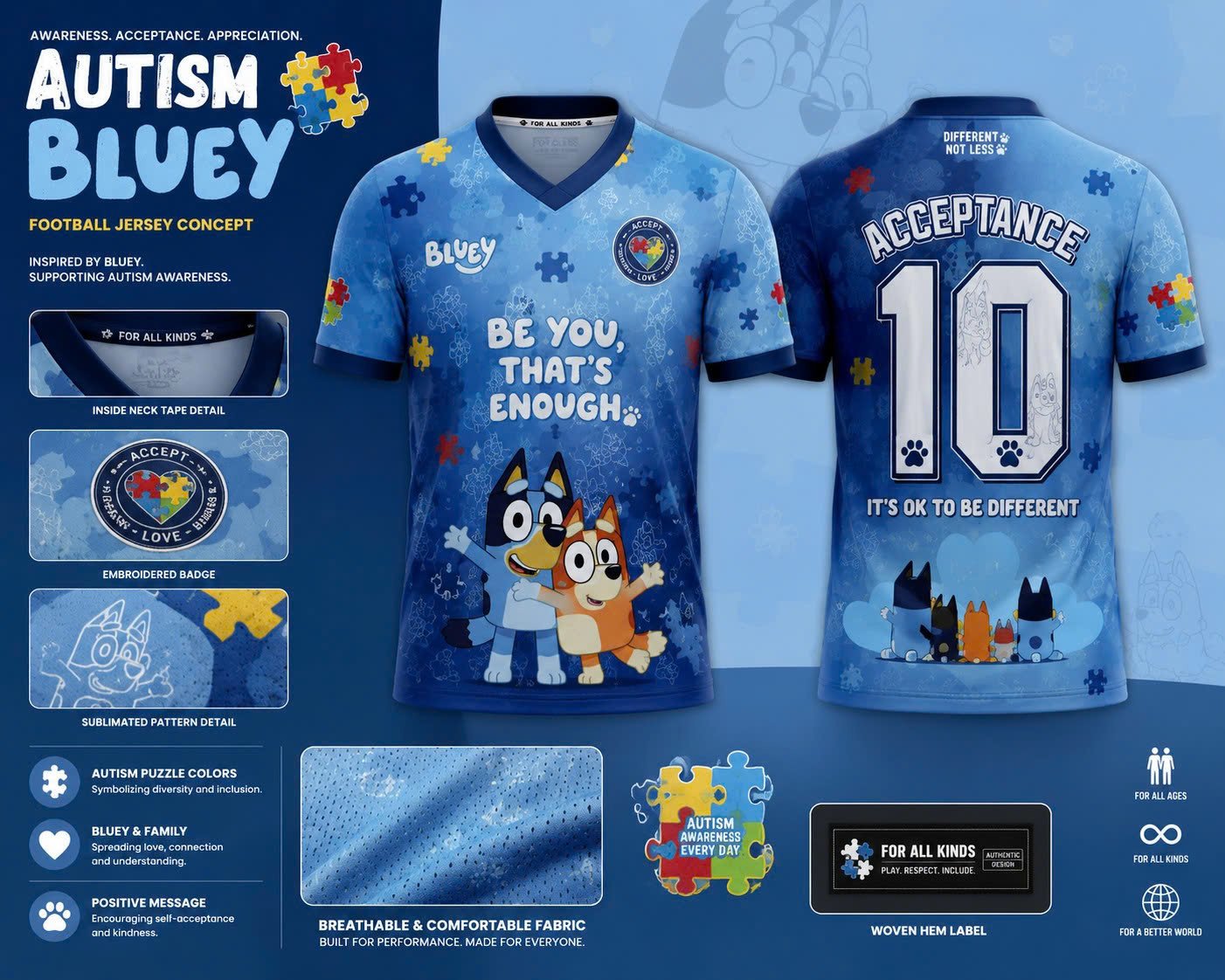 Bluey Custom Soccer Jersey