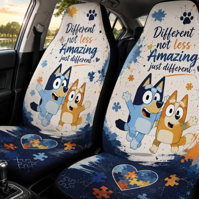 Autism Bluey Car Seat Cover