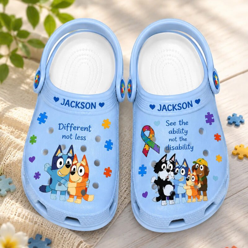Personalized Bluey Autism Awareness Shoes
