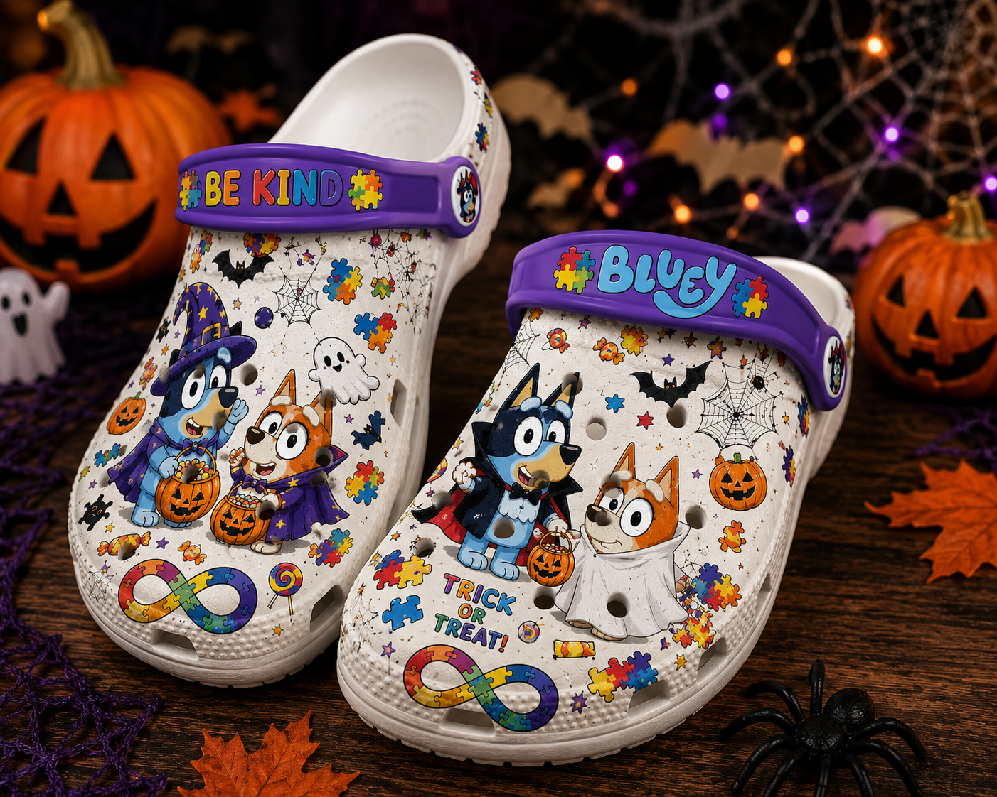 Bluey Halloween Autism Crocs