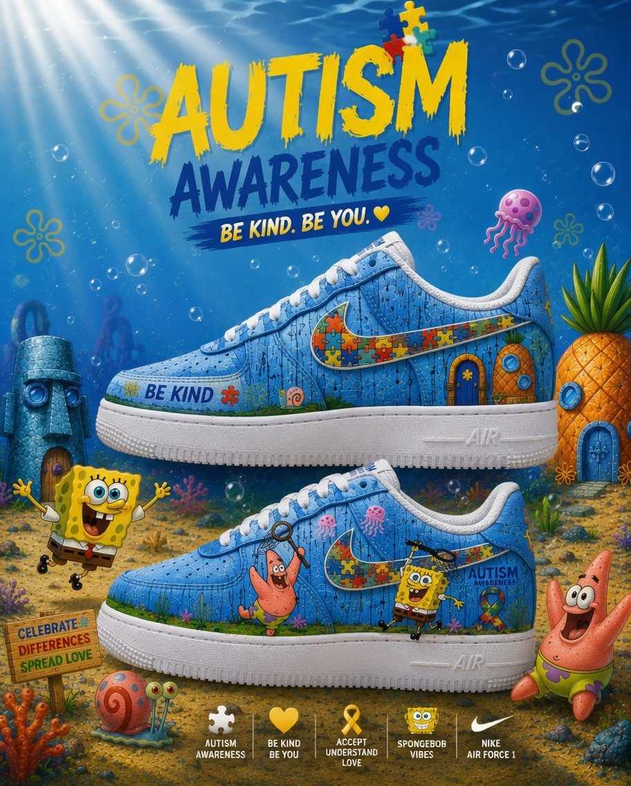 The Autism x SpongeBob Nike AF1
