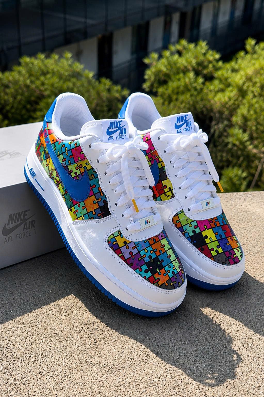 Autism Awareness Puzzle AF1 Sneakers ⭐