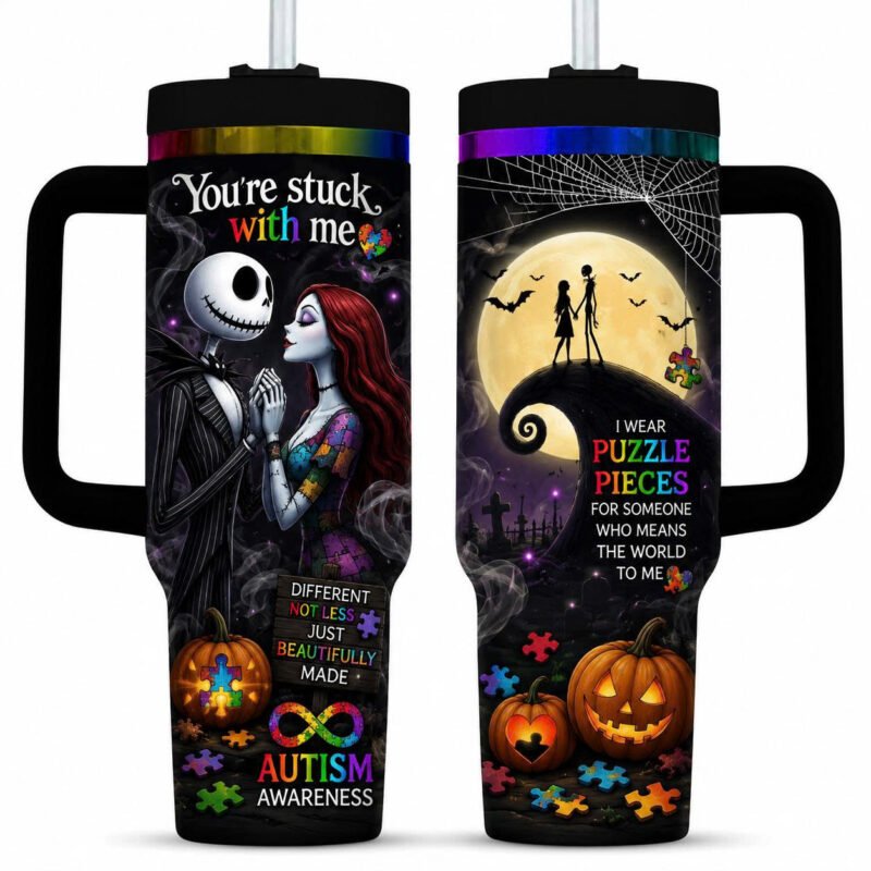 Jack Skellington Autism Tumbler
