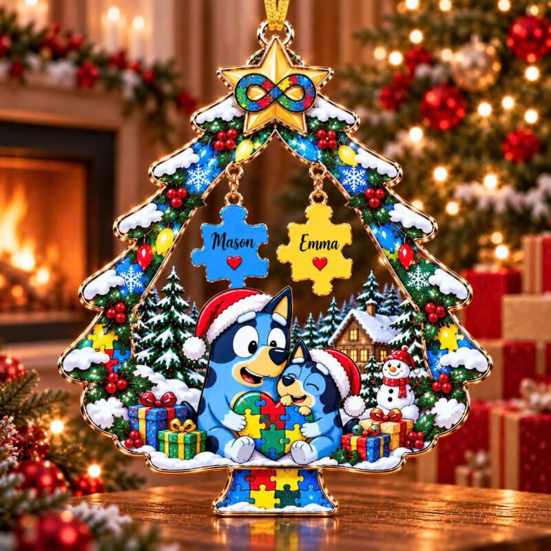 Personalized Acrylic Ornament with Chain Charm