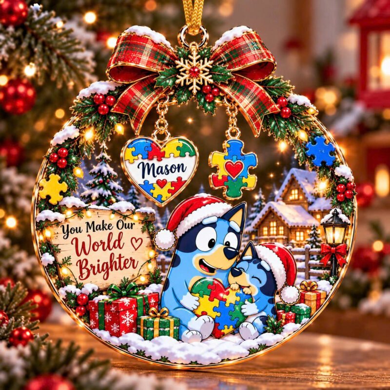 Personalized Acrylic Ornament with Chain Charm